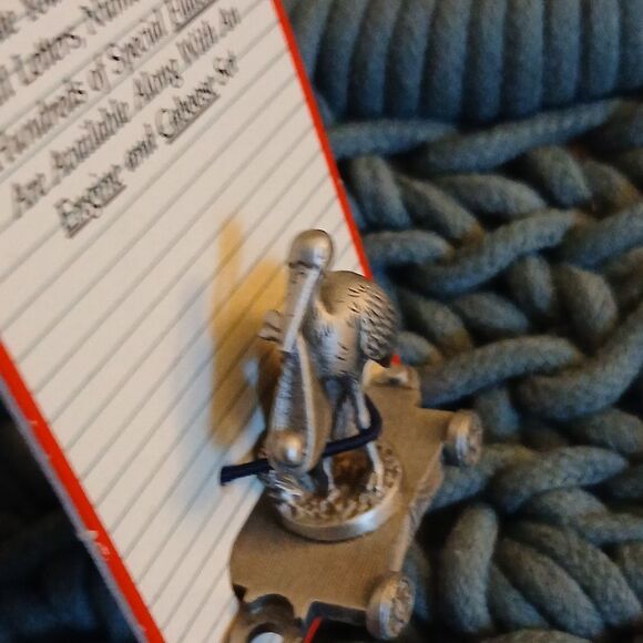 Vintage Fort Pewter 3D Stork With Baby NOC - Picture 4 of 5